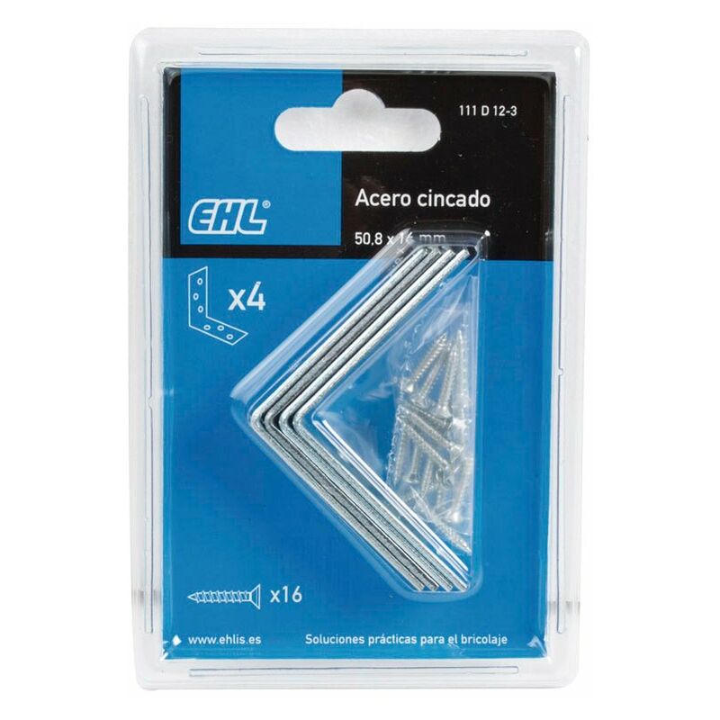 

Escuadra Angulo Cinc. 40X15Mm 4 Uds. - Ehl