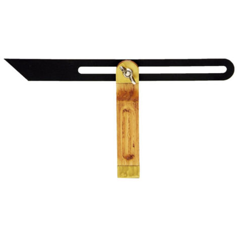 Escuadra biselada regulable con mango de madera y medida de 250 mm 09514291
