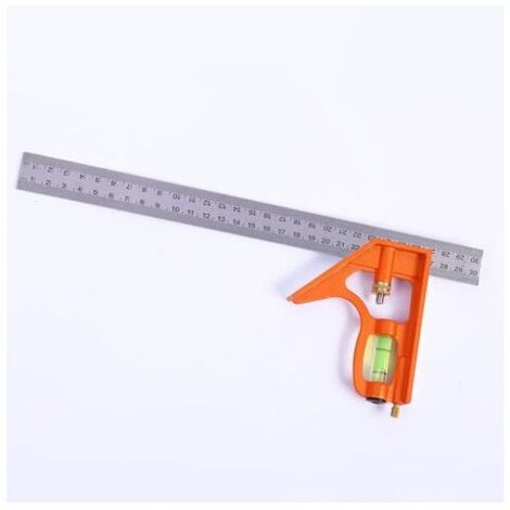 Escuadra combinada 300 mm – métrica – Escuadra combinada universal y precisa de metal con tope y herramienta de marcado – herramienta de medición profesional