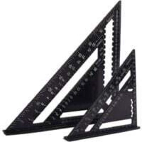 Escuadra de carpintero multifuncional de 18 cm y 30 cm, regla triangular de aluminio, calibre de marcado, transportador, guía de ángulos de 45 a 90 grados, herramientas de carpintero, herramienta de t