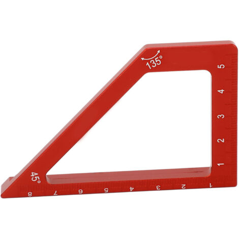 Escuadra de marcado trapezoidal de aluminio ES 2 para marcado preciso a 45° y 90° en madera y materiales.