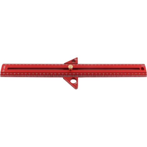 Escuadra en T portátil multifuncional de aleación de aluminio para carpintería, 40 cm/15,7 pulgadas