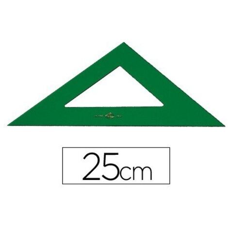 Escuadra faber 25 cm plastico verde