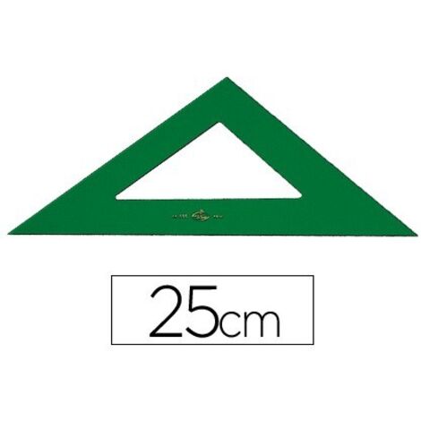 Escuadra faber 25 cm plastico verde