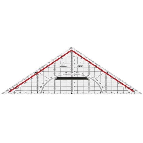 Escuadra m+r geometria 25 cm plastico cristal