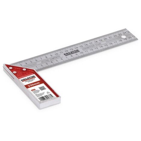 Escuadra metálica de 25cm 25,8x12,9x1,5cm fabricada en acero