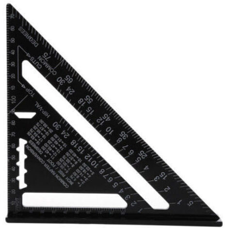 Escuadra multifuncional para carpintero, regla triangular de metal de aluminio, escuadra, calibre de marcado, guía, ángulo de 45 a 90 grados / Herramientas de carpintero / Herramienta de marcado y guí
