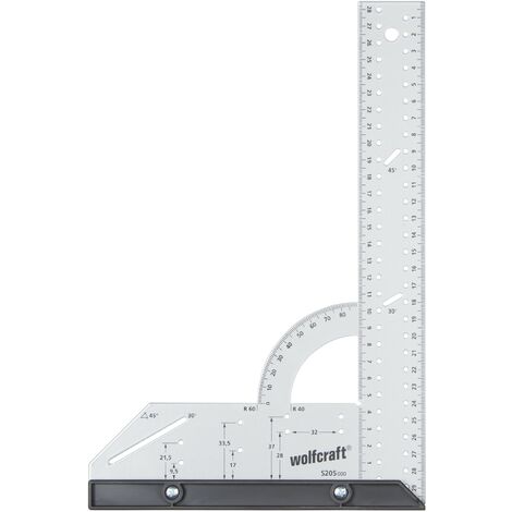 Escuadra multiusos de acero WOLFCRAFT, 30 cm WOLFCRAFT