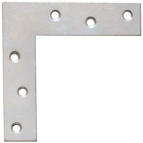 Escuadra plana cincada 80x80 mm.