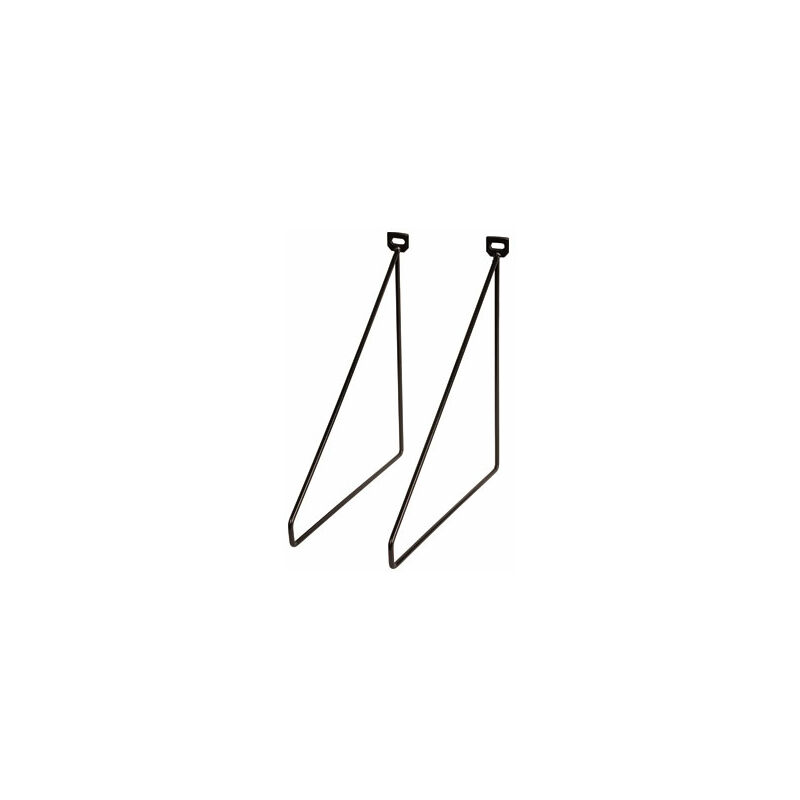 Duraline - escuadra metal thin 2 uds negro 24 x 26,5 cm - 1198148