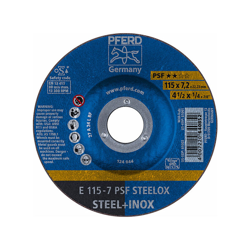 

Disco Desbaste Inox E115-7 Psf Pferd