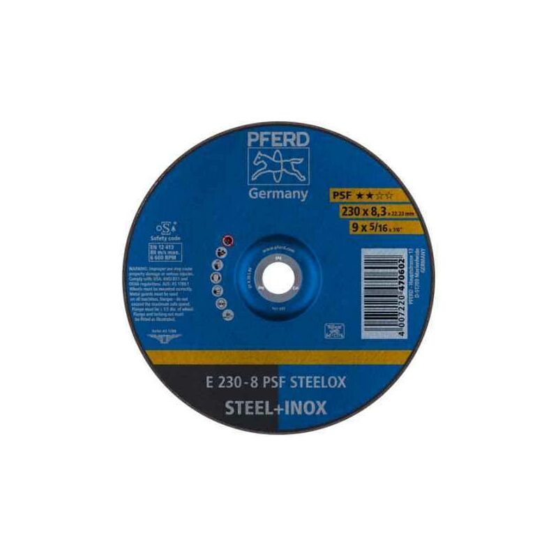 

Disco Desbaste E 230-8 A30 M Psf Inox