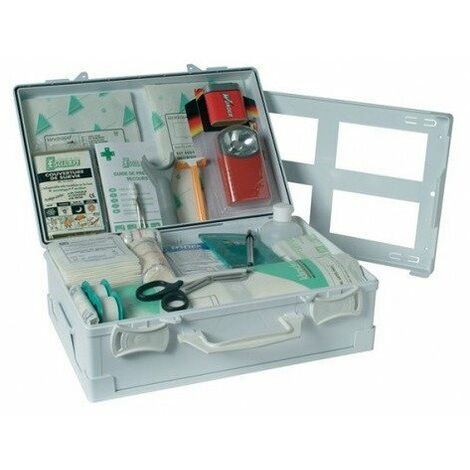 Esculape - Coffret de secours ambulance en polypro blanc ASEP V.S.L