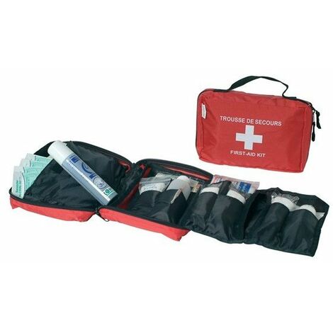 Esculape - Trousse de secours sports et loisirs en nylon rouge - ASEP CLUB SOUPLE