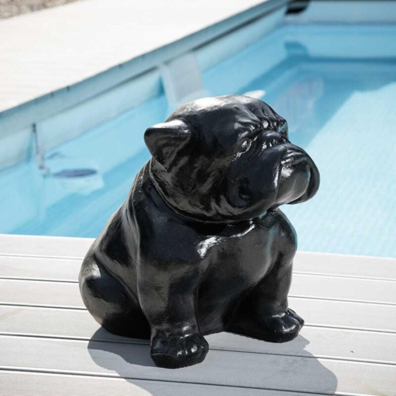 

Escultura contemporánea bulldog negro 40cm