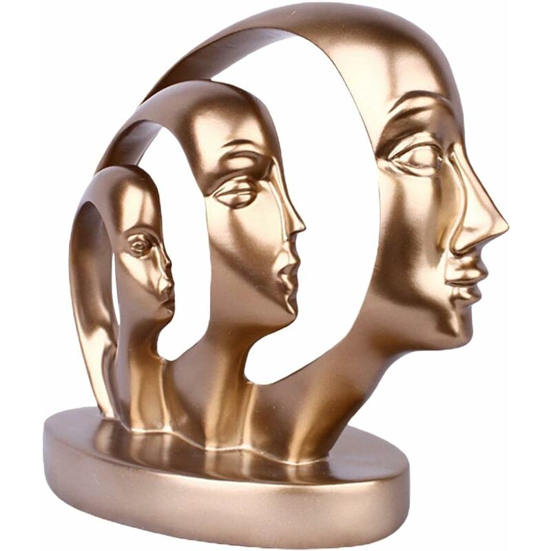 

Abcrital - Escultura de arte de resina, kit de escultura de rostro humano, estatuilla de arte facial, estatuas de resina de resina para estatuas de