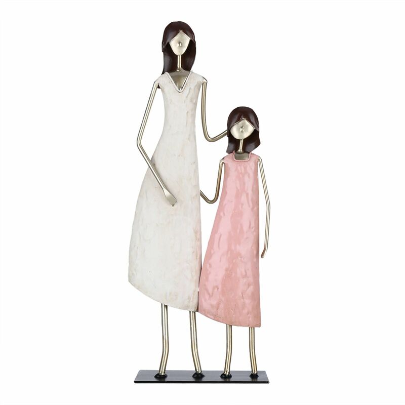 

Tooarts - Escultura, decoracion de hierro forjado, complementos para el hogar,Estatua de madre e hija