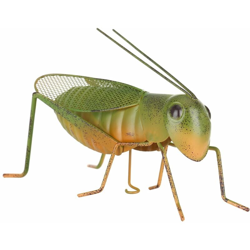 

Escultura del saltamontes del hierro de Tooarts, ornamento hecho a mano del arte de la decoracion animal de la pared,Verde militar, tipo 1