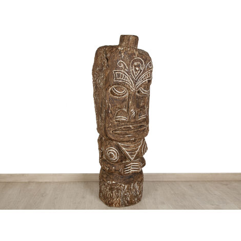 Escultura Pie Tribal Madera