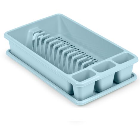 Escurreplato de plastico mediano  Azul claro