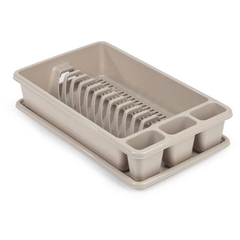 Escurreplato de plastico mediano  Beige