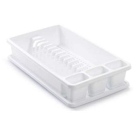 Escurreplato de plastico mediano  Blanco