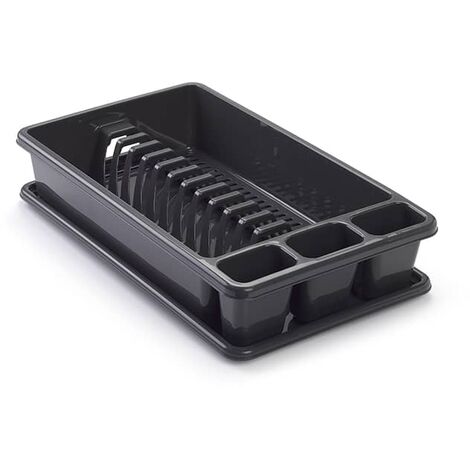 Escurreplato de plastico mediano  Negro