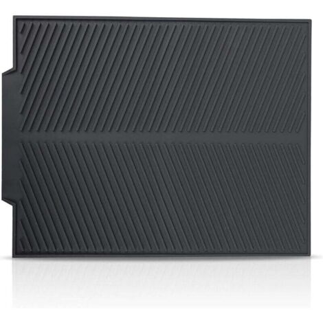 Escurreplatos AIPERQ, de secado rápido, de silicona, grande, para cocina, encimera y mesa, lavable a máquina (gris)