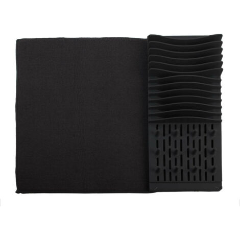 Escurreplatos Airy, negro, suave y absorbente