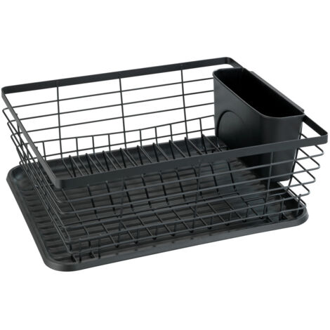 ESCURREPLATOS C/BANDEJA DRIP NEGRO - 36X30,3X15