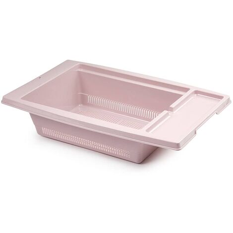 Escurreplatos para fregadero de plastico Rosa claro
