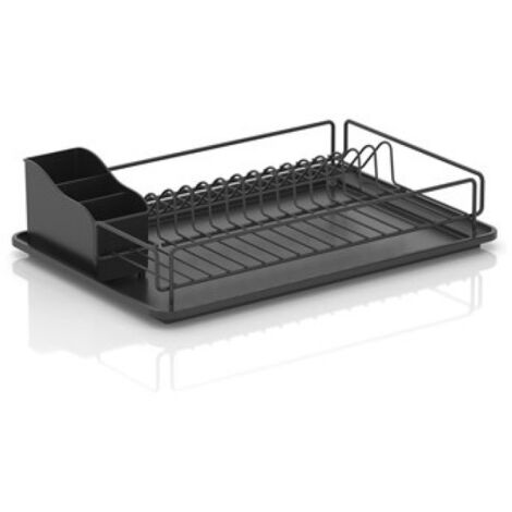Escurreplatos plano negro 47,8 x 32,3 x 12cm duett