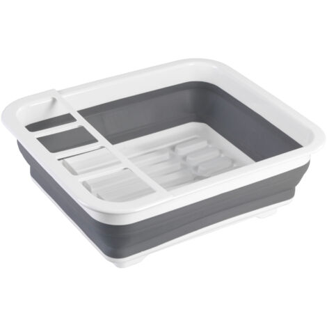 ESCURREPLATOS PLEGABLE BLANCO / GRIS 54780