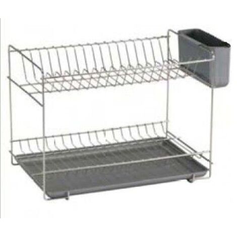 Escurreplatos SAUVIC pequeño inoxidable gris 90985
