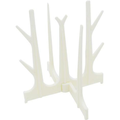 Escurridor de biberones, escurridor antibacteriano, estante de almacenamiento, estante multifuncional con soporte para limpiar biberones secos y accesorios para chupetes (blanco)