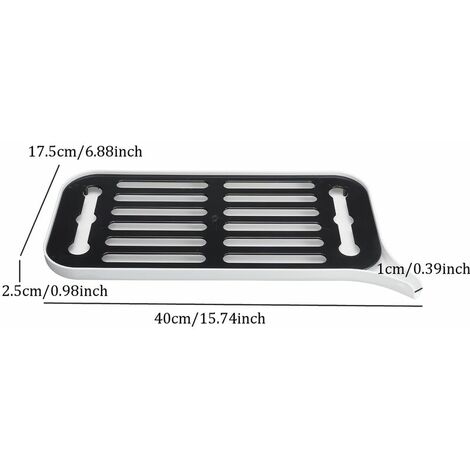 Escurridor de platos de plástico, bandeja secadora, fregadero grande, estante de secado, encimera, organizador de cocina, estante para platos, fruta