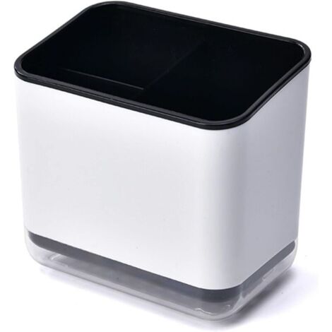 Escurridor de platos, soporte para tenedores y cucharas de tres compartimentos (1 pieza)