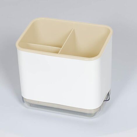 Escurridor de platos, soporte para tenedores y cucharas de tres compartimentos (1 pieza)