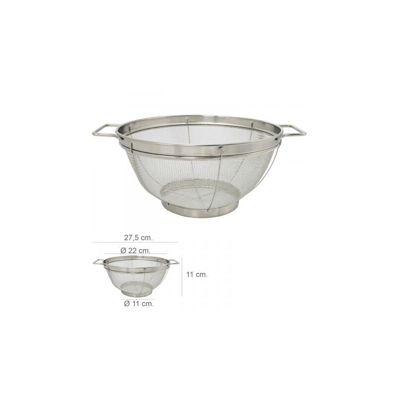 

Escurridor malla acero inoxidable con asas Ø 22 cm.