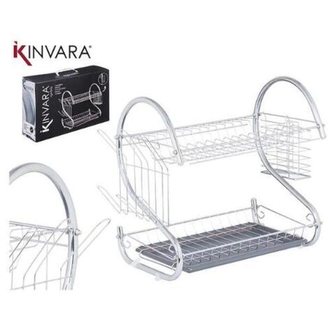 Escurridor para Fregadero Kinvara W3816-1050 Gris 45,5 x 24,5 x 37,5 cm