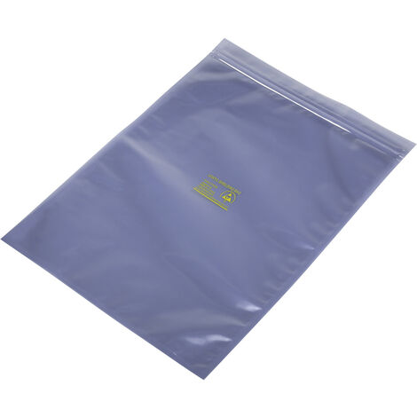 ESD-Abschirmbeutel mit Druckverschluss   (L x B) 350 mm x 250 mm N/A Materialstärke (Details) 80 µm