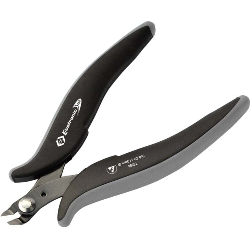 C.k Ecotronic T3884 antistatique (esd) Pince coupante pour circuits imprimés sans facette 132 mm