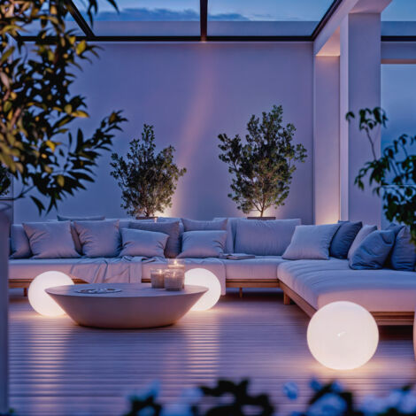 Esfera LED Solar 25cm 3000K Blanco Cálido