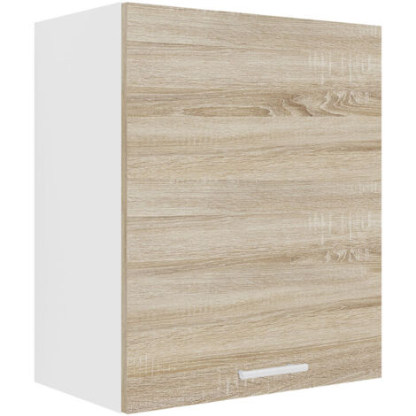 Esilo Küchenoberschrank 50 cm 1 Tür weiß, Eiche Dekor.
