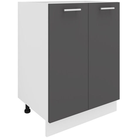 Esilo Küchenunterschrank 60 cm 2 Türen weiß, grau.