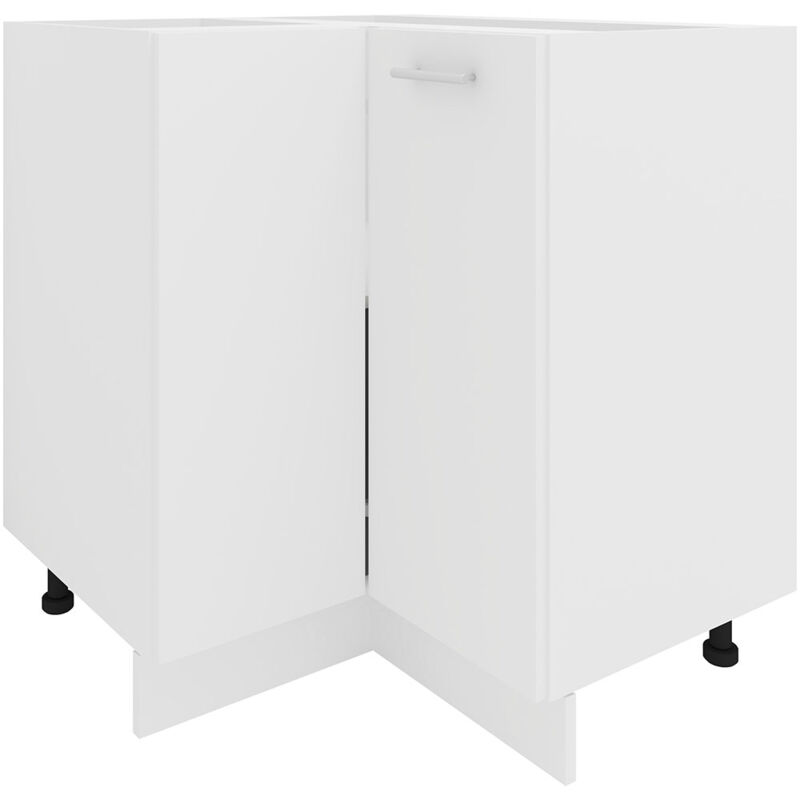 Esilo meuble bas de cuisine, armoire d'angle blanc.