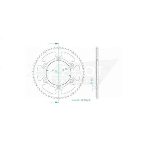 Esjot - couronne - 428 - 56 dents