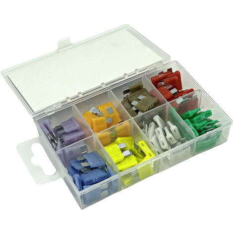 ESKA 340.750 Fusible plat standard pour voiture 4 A, 5 A, 7.5 A, 10 A, 15 A, 20 A, 25 A, 30 A violet, orange, marron, rouge, bleu, jaune, blanc, vert D334852