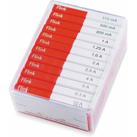 ESKA Feinsicherung-Sortiment , 632800, (Ø x L) 6,3 mm x 32 mm Flink -F- Inhalt 120 St.