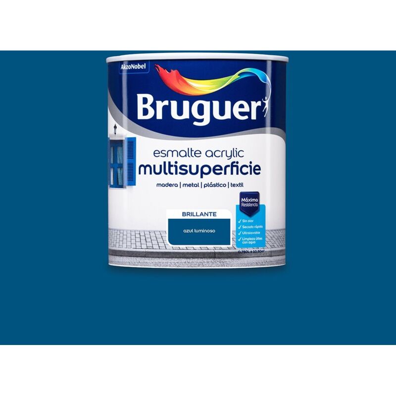 Mail Acrylique Multisurface Bleu Lumineux Vif 0,750L 5057545 Bruguer